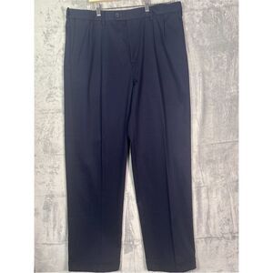 NWT New Croft & Barrow Navy Premium Pleated No-Iron Classic Pants Size 38x34